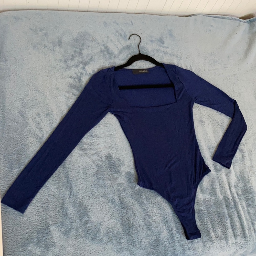 NEW dark blue long sleeve bodysuit - Ollie & Chloe